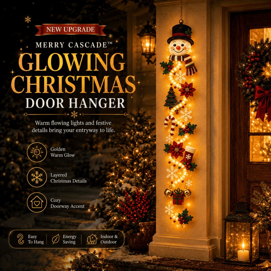 ⏳ Last day! 49% OFF – 🎅 Glowing Christmas Door Hanger