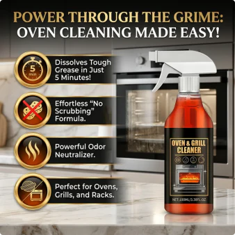 ✨ BUY 2 GET 1 FREE! No-Scrub Oven & Grill Cleaner – Fast 5-Min Grease & Odor Removal 🔥