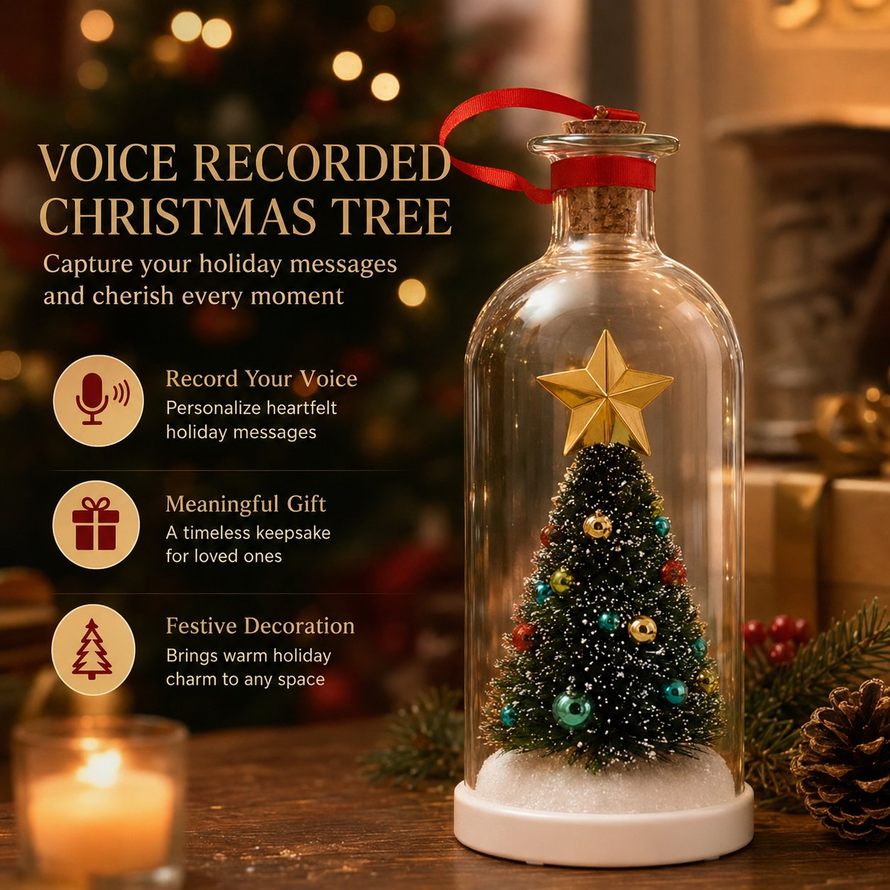 🎁Last Day 50% OFF🔥Mr. Christmas Christmas Tree Message In A Bottle