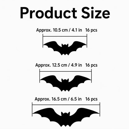 3D LED Bat Wall Decor Set for Spooky Halloween Home Parties