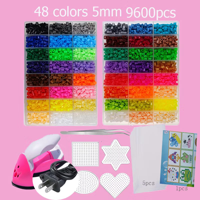 Hama Beads Box Set - 24/48/72 Colors 2.6mm & 5mm Fuse Beads with Storage Box