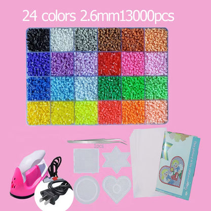 Hama Beads Box Set - 24/48/72 Colors 2.6mm & 5mm Fuse Beads with Storage Box
