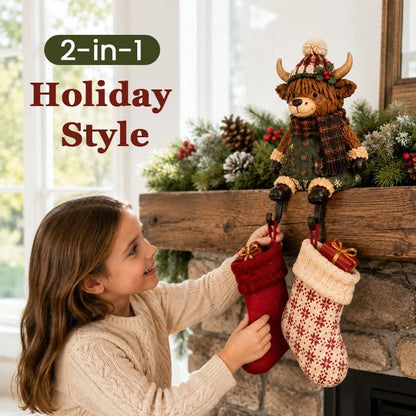 🔥 Last Day 49% OFF - 🎄 Christmas Shelf Sitter Stocking Holder (Hidden Hook) 🧦