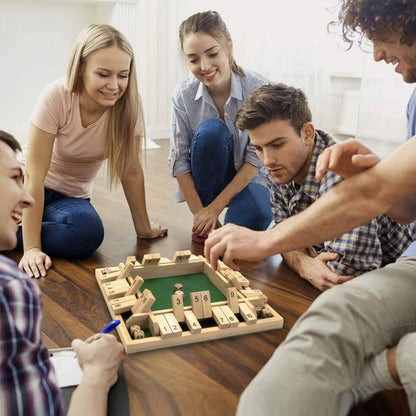 🔥SHUT THE BOX-WOODEN DICE BOARD GAME