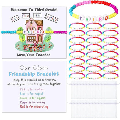 🔥Last Day 50% OFF - ✨🌈Pack of 25 Welcome BeadBracelets - StrengthenClassroom Friendship & SpreadWarm Kindness!