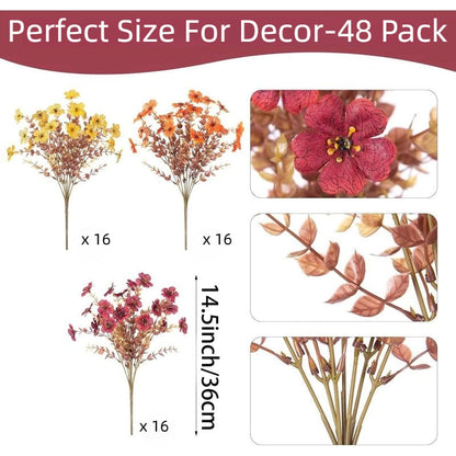 🔥Last Day 50% OFF - 🍁UV-Resistant Artificial Daisy Flowers  for Fall Decor Halloween