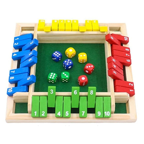 🔥SHUT THE BOX-WOODEN DICE BOARD GAME