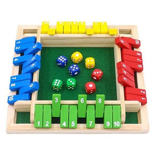 🔥SHUT THE BOX-WOODEN DICE BOARD GAME