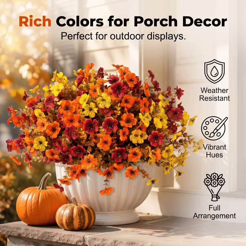 🔥Last Day 50% OFF - 🍁UV-Resistant Artificial Daisy Flowers  for Fall Decor Halloween
