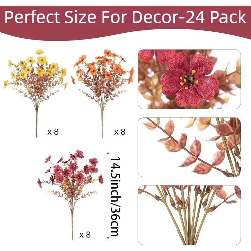 🔥Last Day 50% OFF - 🍁UV-Resistant Artificial Daisy Flowers  for Fall Decor Halloween