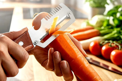3-in-1 Multi-functional Vegetable Peeler Peel. Shred. Pop. PrepFaster. Cook Smarter.