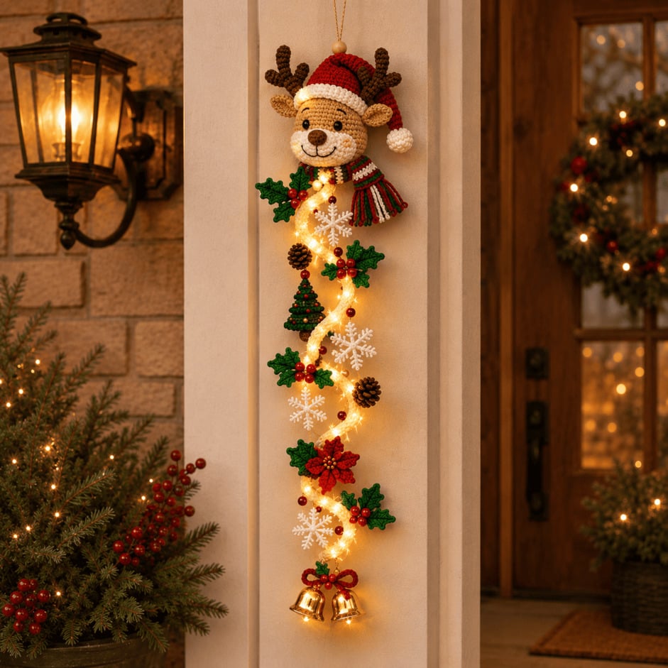 ⏳ Last day! 49% OFF – 🎅 Glowing Christmas Door Hanger