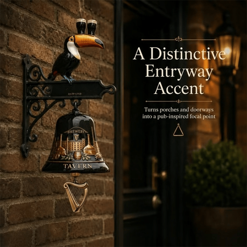 🔥HOT SALE 49% OFF🎉🍺Vintage Celtic Toucan Cast Iron Wall Bell – Classic Tavern Decor For Entry & Home Bar