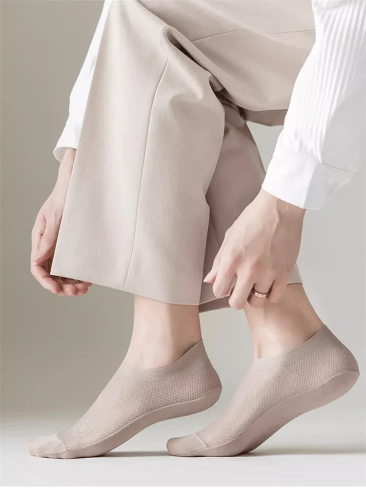 🔥Ultra Thin Liner Socks Non Slip ComBed Cotton No Show Socks