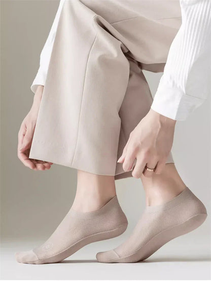 🔥Ultra Thin Liner Socks Non Slip ComBed Cotton No Show Socks