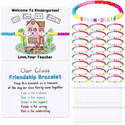🔥Last Day 50% OFF - ✨🌈Pack of 25 Welcome BeadBracelets - StrengthenClassroom Friendship & SpreadWarm Kindness!