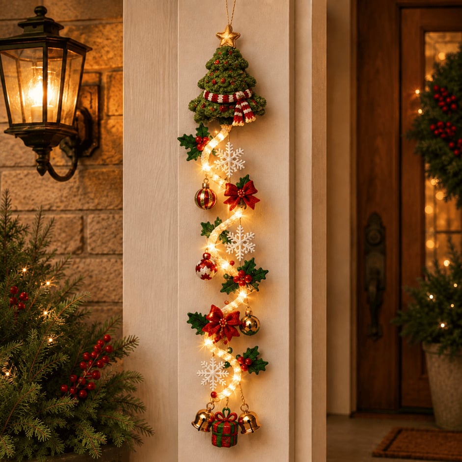 ⏳ Last day! 49% OFF – 🎅 Glowing Christmas Door Hanger