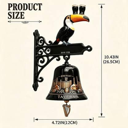 🔥HOT SALE 49% OFF🎉🍺Vintage Celtic Toucan Cast Iron Wall Bell – Classic Tavern Decor For Entry & Home Bar
