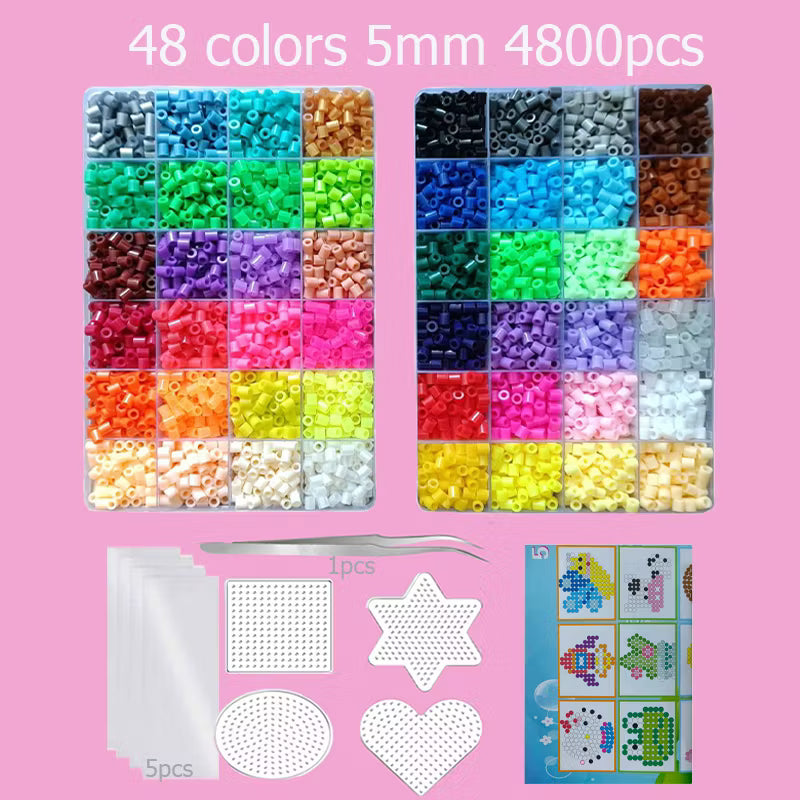 Hama Beads Box Set - 24/48/72 Colors 2.6mm & 5mm Fuse Beads with Storage Box