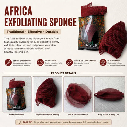 3 - PACK African exfoliating net Sponge