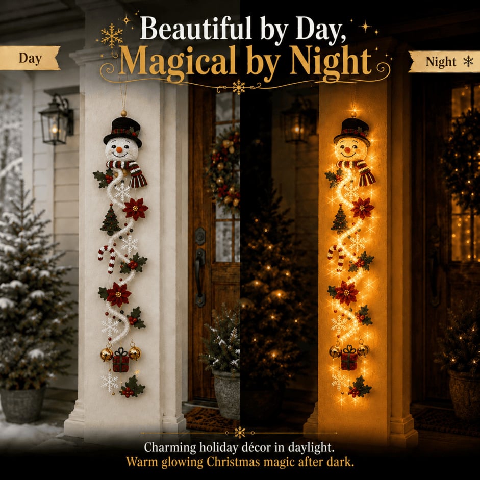 ⏳ Last day! 49% OFF – 🎅 Glowing Christmas Door Hanger