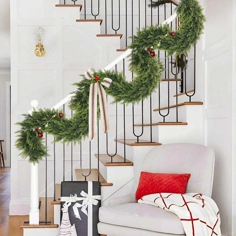 🏆2025 Super Value Se💥6 FT Artificial Cedar Garlands –Realistic Touch Winter Greenery