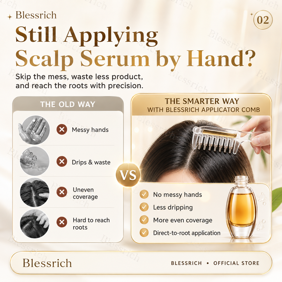 💧 Scalp Serum Applicator Comb – Refillable Oil Applicator