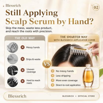 💧 Scalp Serum Applicator Comb – Refillable Oil Applicator
