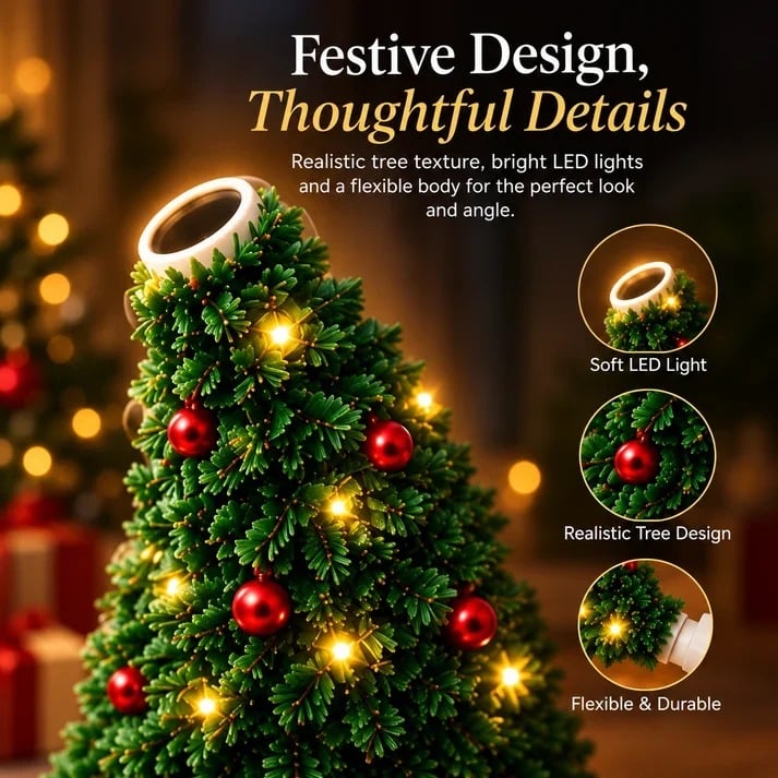 🎄 Christmas Tree LED Decorative Lamp – Flexible USB Ambient Night Light ✨
