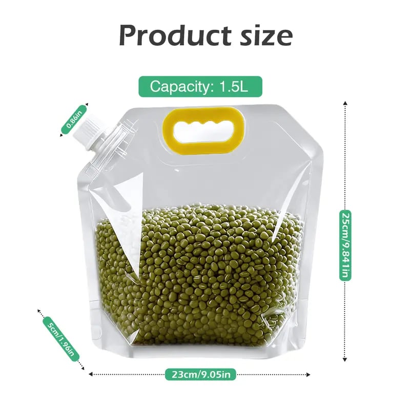 ✨Hot Sale 49%OFF🏠5-Pack Reusable Food Resealable Bags—Leak Proof Design To Prevent Liquid Spills.