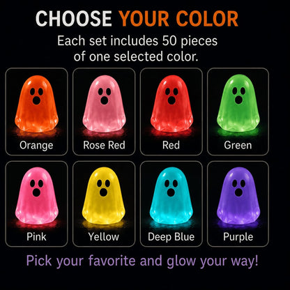 ⏳ Last day 50% OFF –👻 Glow In The Dark Cute Ghost Resin Bead Set  ✨