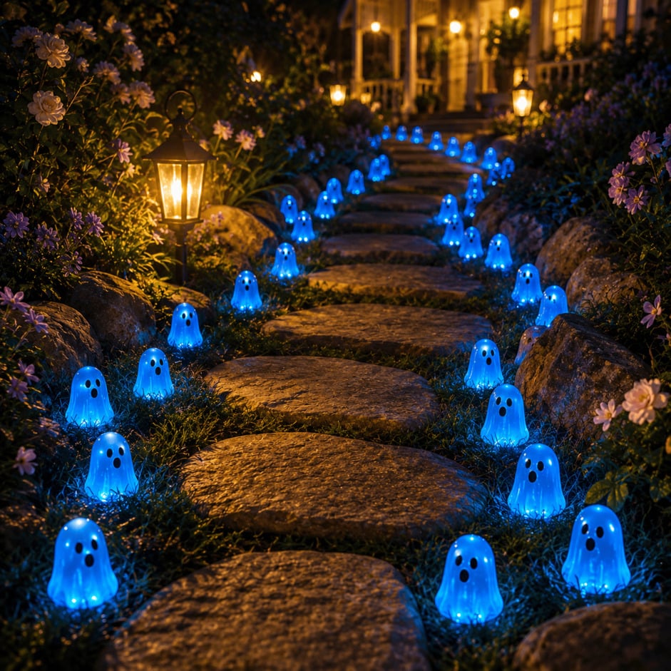 ⏳ Last day 50% OFF –👻 Glow In The Dark Cute Ghost Resin Bead Set  ✨
