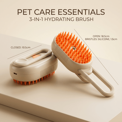 Steamy Pet Brush - 3-in-1 Grooming & Massage Comb for Cats & Dogs