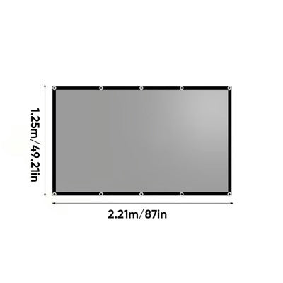 Black-bordered hook-type model 100-inch 16:9 (2.21m wide * 1.25m high)