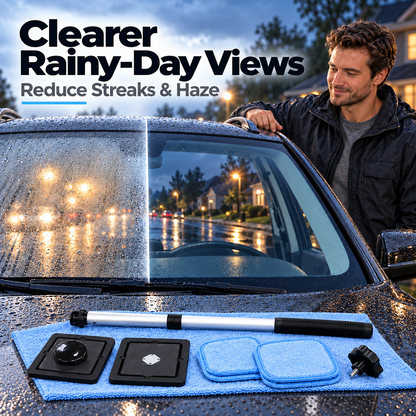 Dual Magnetic Car Windshield Cleaner | Streak-Free Auto Glass Cleaning Kit⭐