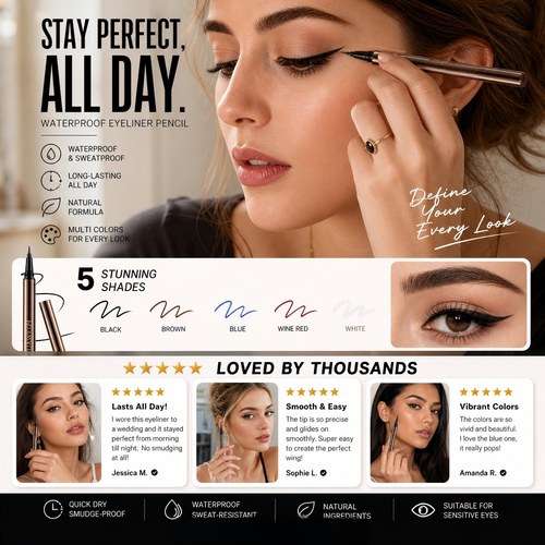 ✨️Red carpet makeup artists top pick, 70% off now! Non-smudging Waterproof Long-lasting Eyeliner Pencil