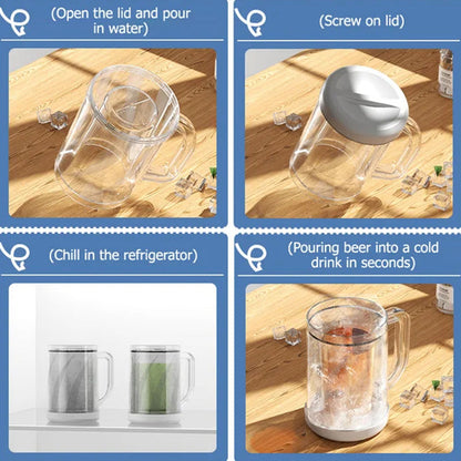🍺Double Layer Ice Cold Glass – Keep Every Drink Colder for Longer