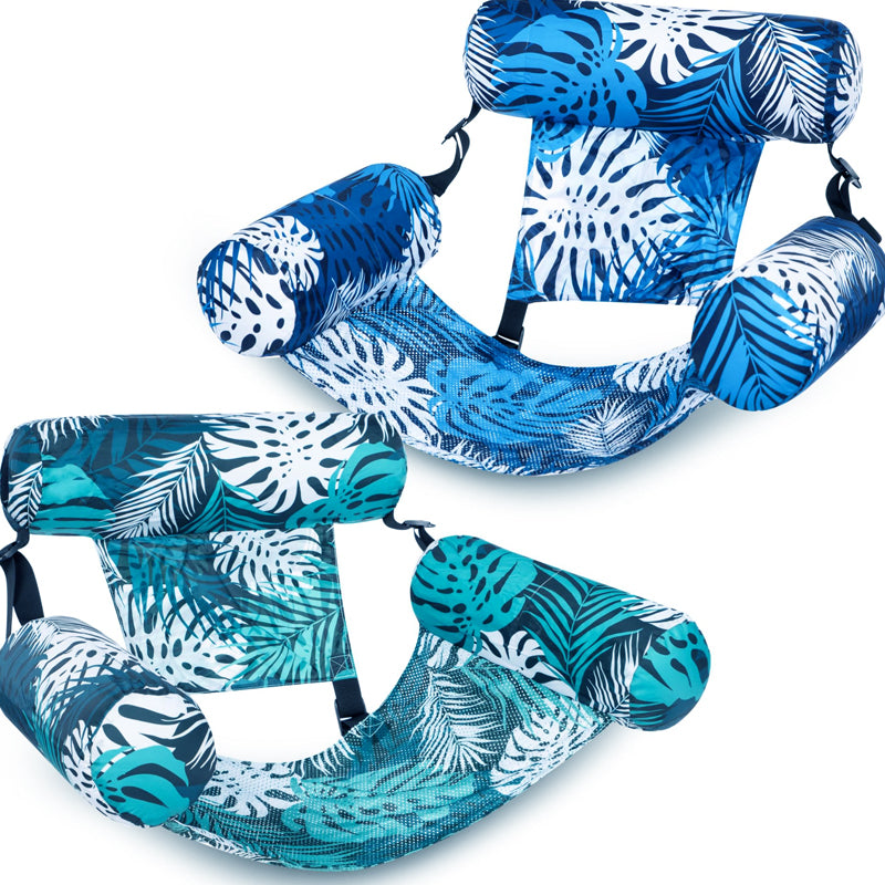 ⏳Time-Limited Special⏰Inflatable Floating Chair – Tropical Leaf & Ultra-Light 260g 🌊
