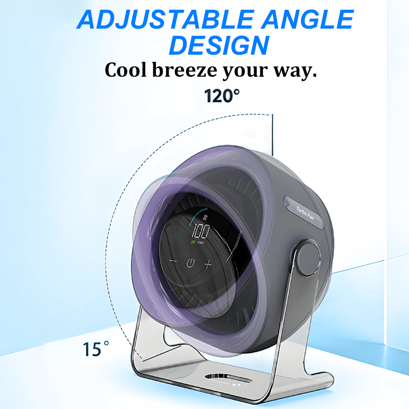 🏆New Desk Fan – USB Rechargeable with LED Display 📊 | 100 Speeds, 120° Tilt & Full Oscillation ↔️ | Ultra-Quiet for Bedroom 😴, Office 🖥️ & Camping 🏕️ | Up to 24H Battery ⚡ | UK Designed 💡🇬🇧
