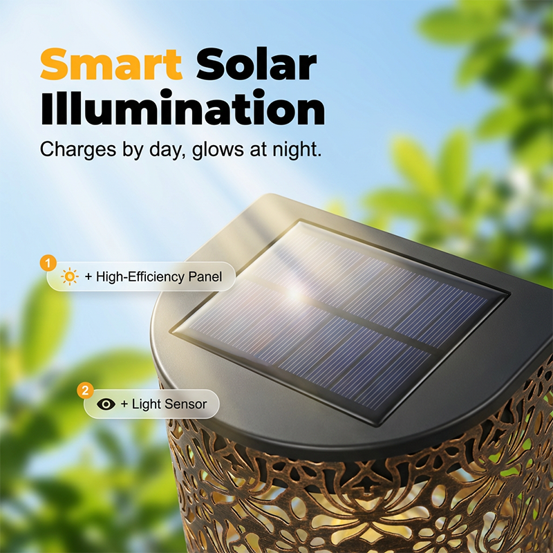 Solar Powered Hollow-Out Wall Light