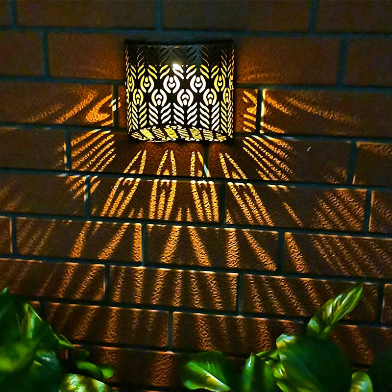 Solar Powered Hollow-Out Wall Light