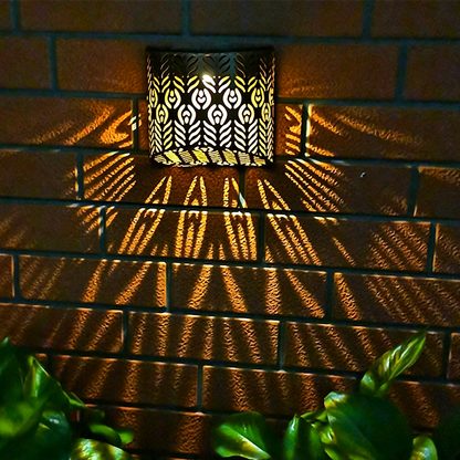 Solar Powered Hollow-Out Wall Light
