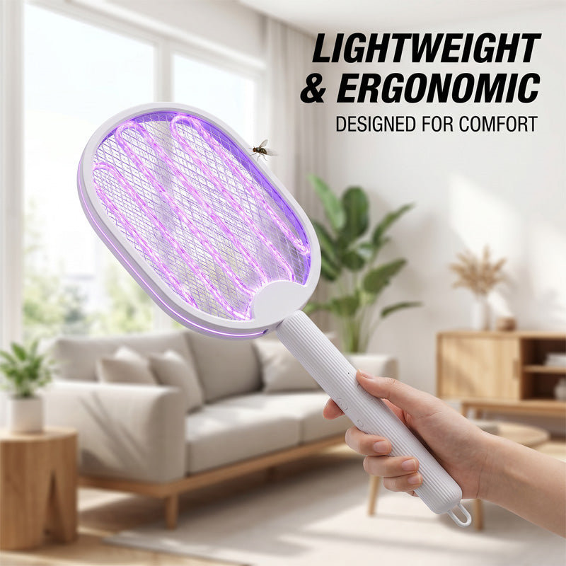 🦟 2-in-1 Foldable Electric Bug Zapper – Handheld Swatter & UV Trap