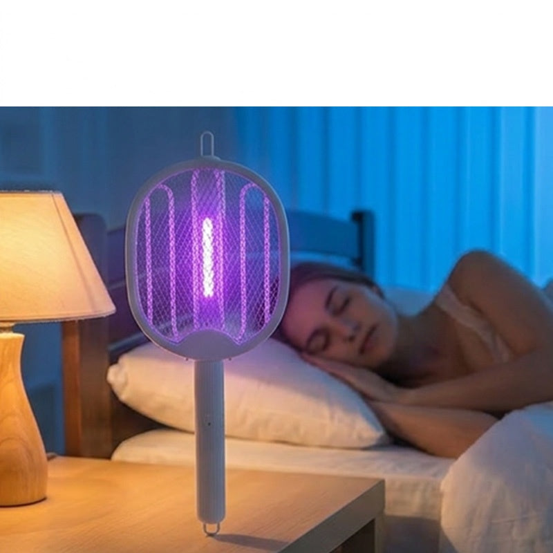 🦟 2-in-1 Foldable Electric Bug Zapper – Handheld Swatter & UV Trap