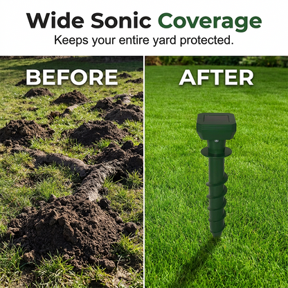 Solar Powered Ultrasonic Mole Repeller Stake