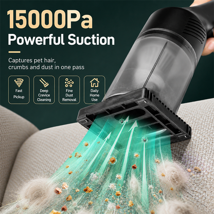 🥳2026 HOT SALE🥳💞50K+ SOLD!🛏️✨ 50% OFF! Handheld Cordless Mattress Vacuum – 15000Pa suction + UV light kills mites & allergens. Deep clean sofas & car seats too – healthier sleep starts here! 🧼💪