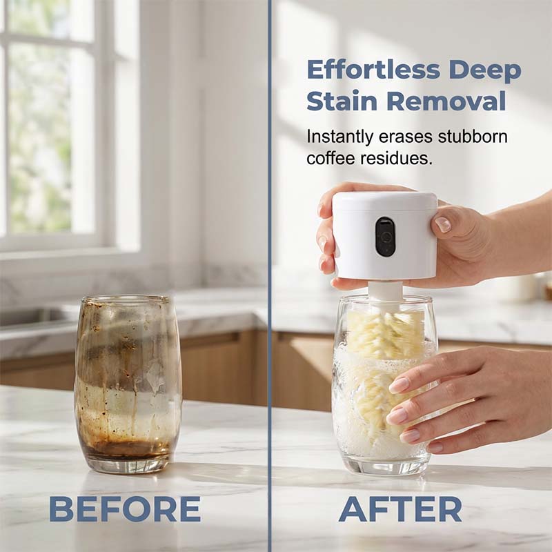 Electric Rotary Cup Brush with Suction Base