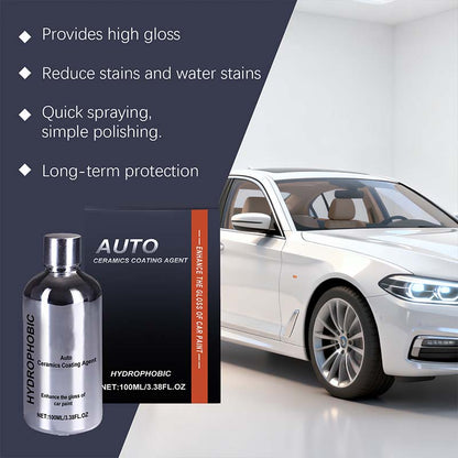🚗 Car Ceramic Coating Spray – Hydrophobic Gloss Paint Care