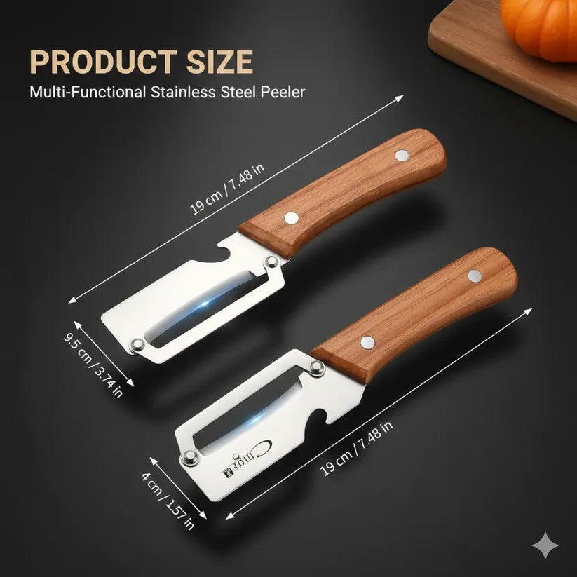 3-in-1 Multi-functional Vegetable Peeler Peel. Shred. Pop. PrepFaster. Cook Smarter.